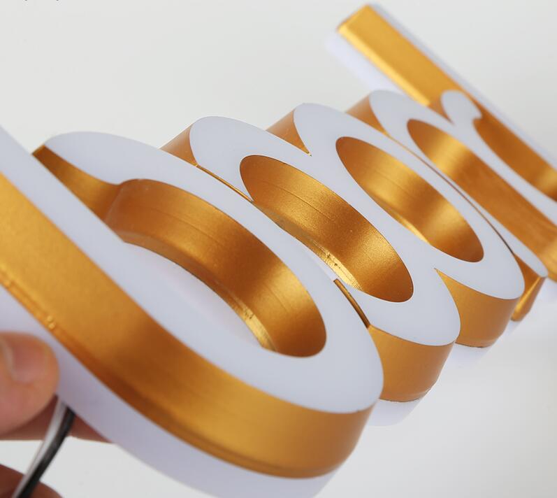 金色側(cè)邊烤漆迷你發(fā)光字